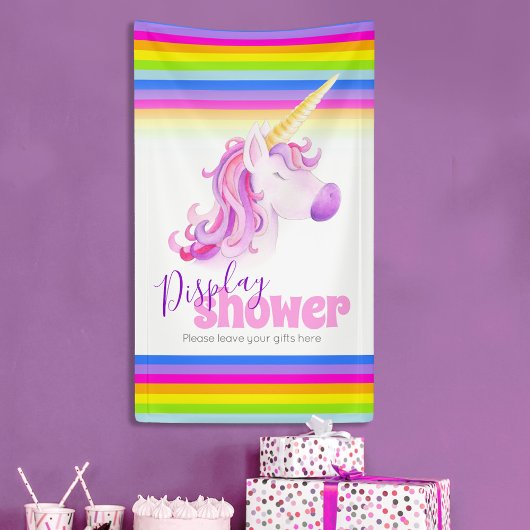 Banner für Baby Dusche Regenbogen Einhorngeschenk
