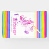 Banner für Baby Dusche Regenbogen Einhorngeschenk (Horizontal)