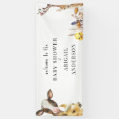 Banner für Baby-Dusche von Landtieren (Vertikal)