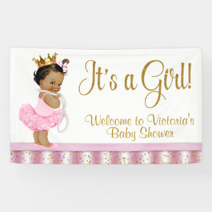 Banner für Baby-Shower einer afroamerikanischen Pr