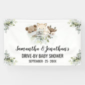 Banner für Baby Shower Forest Animals (Horizontal)