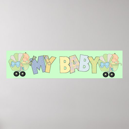 Banner für Babydusche Party Poster (Vorne)