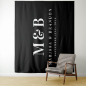 Banner für benutzerdefinierte Couple Wedding Monog Wandteppich (Beispiel)