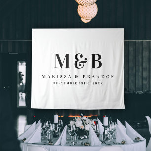 Banner für benutzerdefinierte Couple Wedding Monog Wandteppich