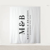 Banner für benutzerdefinierte Couple Wedding Monog Wandteppich (Vorderseite)