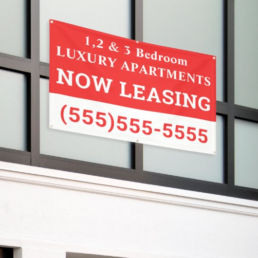 Banner für benutzerdefiniertes Jetzt Leasing (Äußeres Gebäude)