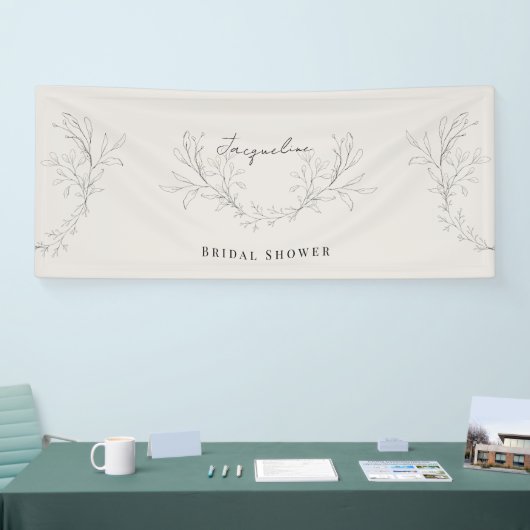 Banner für Creme Foliage Brautparty (Messe)