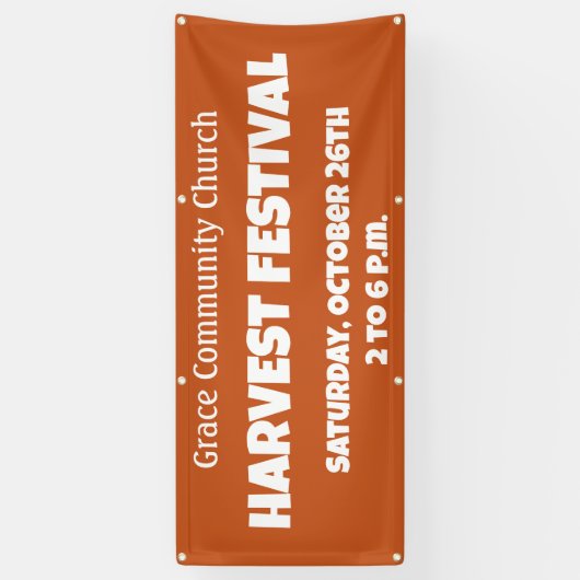 Banner für Custom Church Harvest Festival (Vertikal)