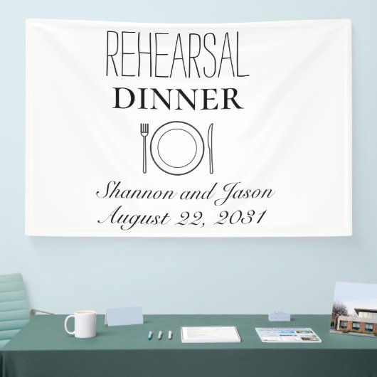 Banner für das Abendessen auf Papier Party für ben (Messe)