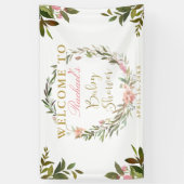 Banner für das Baby-Duschbanner in Gold Script Gre (Vertikal)