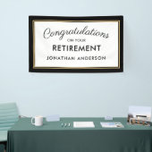 Banner für das Black and Gold Simple Retirement Pa (Messeveranstaltung)