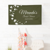 Banner für das Brautparty von Herbstgrün und Weiß (Insitu)