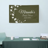 Banner für das Brautparty von Herbstgrün und Weiß (Messeveranstaltung)