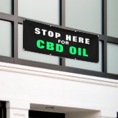 Banner für das CBD-Öl-Geschäft im Freien (Äußeres Gebäude)