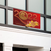 Banner für das chinesische Neujahr 2022 (Äußeres Gebäude)