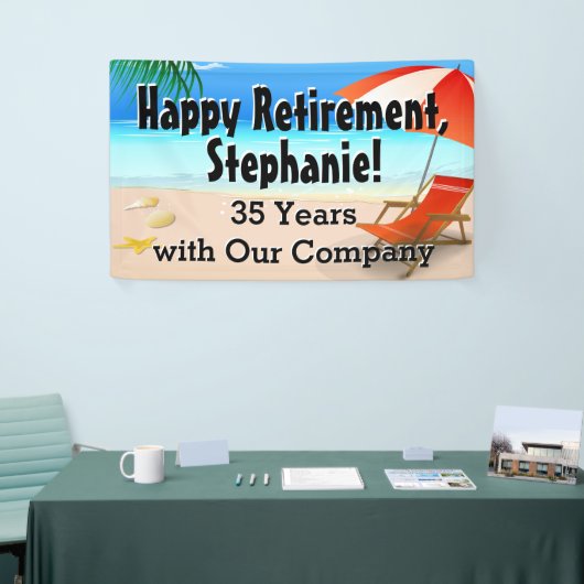 Banner für das Party "Custom Retirement" des Stres (Messeveranstaltung)