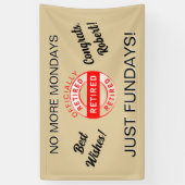 Banner für das Party "Retiree Retirement" (Vertikal)