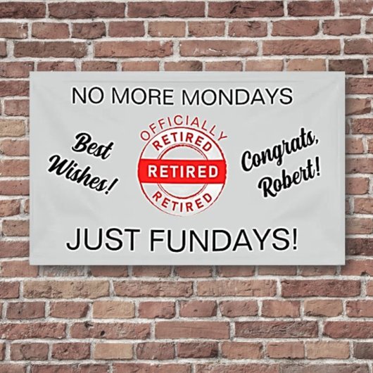 Banner für das Party "Retiree Retirement"