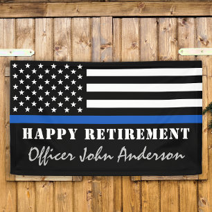 Banner für das Party "Thin Blue Line Flag Police R