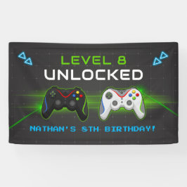 Banner für das Party von Videospielen Kindergeburt