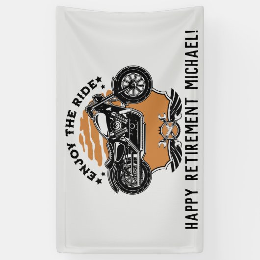 Banner für das Party zur Rückgabe von Motorrädern (Vertikal)
