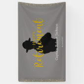 Banner für das Ruhestand von Grau und Schwarz-Staa (Vertikal)