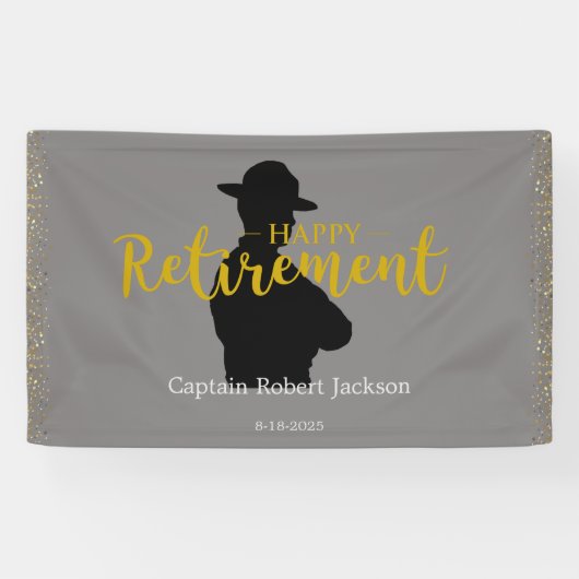 Banner für das Ruhestand von Grau und Schwarz-Staa (Horizontal)