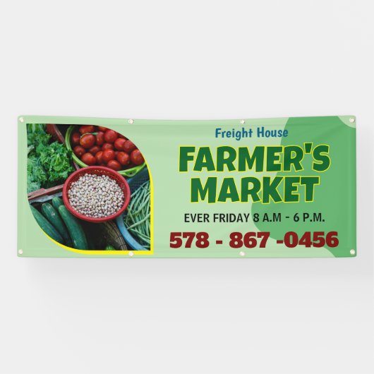 Banner für den Bauernmarkt im Freien (Horizontal)