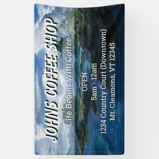 Banner für den benutzerdefinierten Coffee Shop (Vertikal)