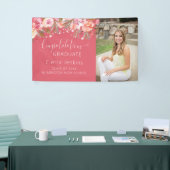 Banner für den dunkelrosa Blumenstring Light Absch (Messeveranstaltung)