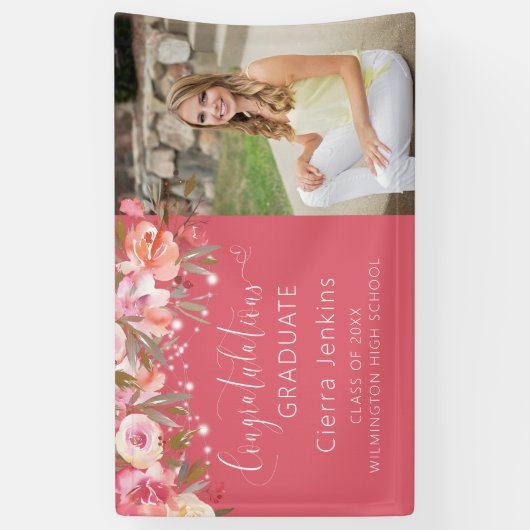 Banner für den dunkelrosa Blumenstring Light Absch (Vertikal)