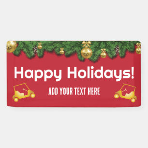 Banner für den Weihnachtgolfwagen