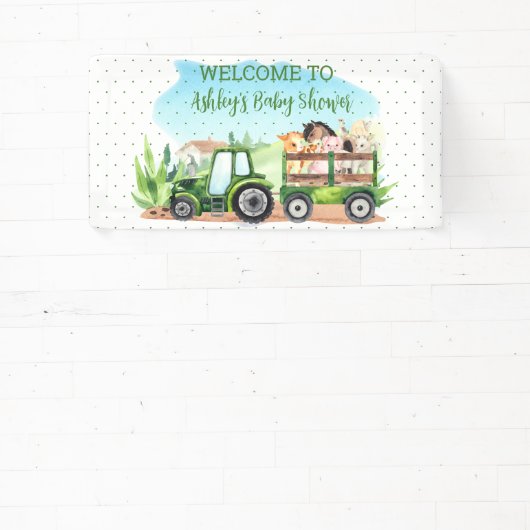 Banner für die Baby-Dusche von Landtieren (InSitu)