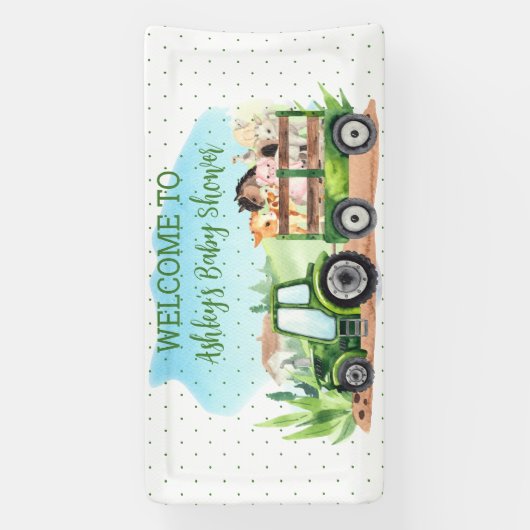 Banner für die Baby-Dusche von Landtieren (Vertikal)