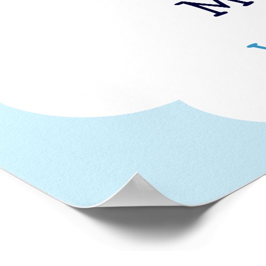 Banner für die benutzerdefinierte Babydusche von A Poster (Ecke)