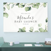Banner für die grüne Babydusche Botanischer Hinter (Messe)