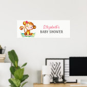 Banner für die Kindermädchendusche Poster (Heimbüro)