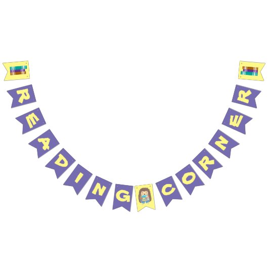 Banner für die lila und gelbe Leseecke (Alle)