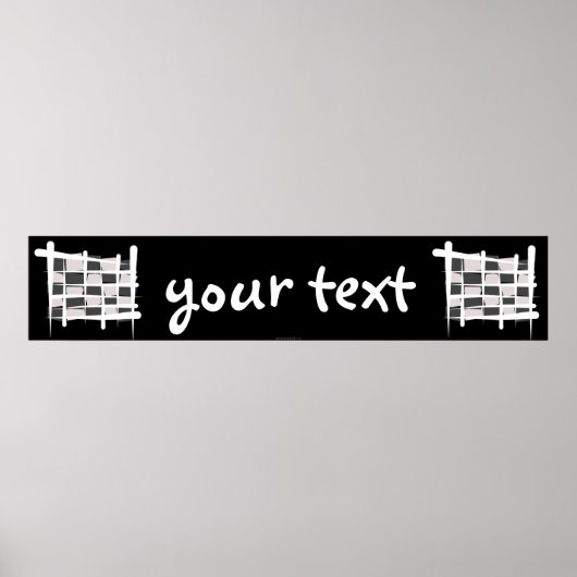 Banner für die Pinselmarkierung nach Checked Racin Poster (Vorne)