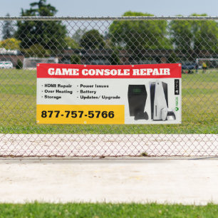 Banner für die Reparatur von Spielekonsolen