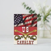 Banner für die TEILUNG 1. CAVALRY Postkarte (Stehend Vorderseite)