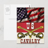 Banner für die TEILUNG 1. CAVALRY Postkarte (Vorne/Hinten)
