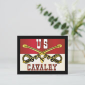 Banner für die TEILUNG 1. CAVALRY Postkarte (Stehend Vorderseite)