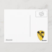Banner für die TEILUNG 1. CAVALRY Postkarte (Rückseite)