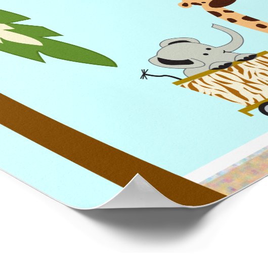 Banner für die Tierzucht Baby-Dusche Poster (Ecke)