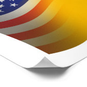 Banner für die ukrainisch-amerikanische Wave-Flagg Poster (Ecke)