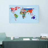 Banner für die Weltkarte der Flaggen (Messeveranstaltung)