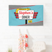 Banner für Diner Retro Birthday Party Sock Hop aus (Insitu)