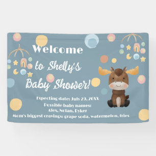 Banner für Elch- und Mobile-Babydusche
