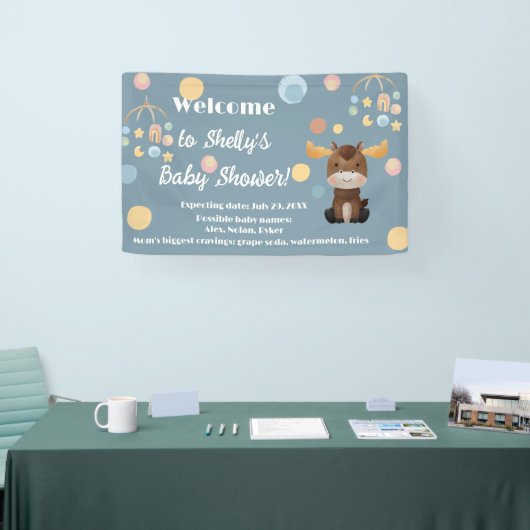 Banner für Elch- und Mobile-Babydusche (Messe)